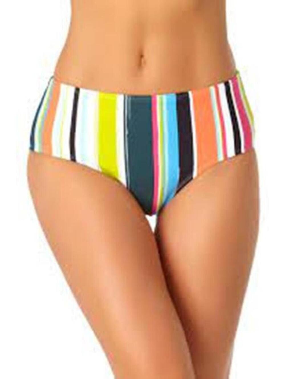1232 Anne Cole Mid Rise bikini Swim Bottom MUJLTI sz XL